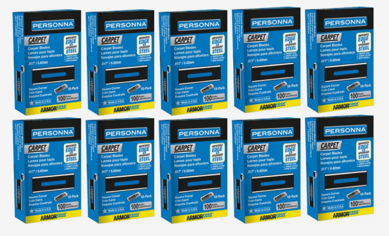 Heavy Duty Blue Slotted Blades .017" Round Corners (Case of 10 boxes)