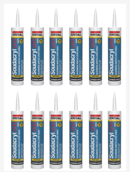 Soudacryl LTX1 White Acrylic Caulk (Case of 12)