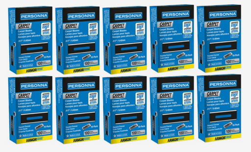 Heavy Duty Blue Slotted Blades .017" Round Corners (Case of 10 boxes)