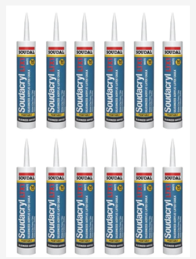 Soudacryl LTX1 White Acrylic Caulk (Case of 12)